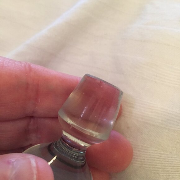 PV France Portieux Vallerysthal French Black Glass Vanity Set 2 Perfume Bottles - Picture 16 of 16